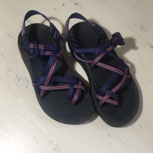 Chaco Sandals in Navy and Orange (size 7)